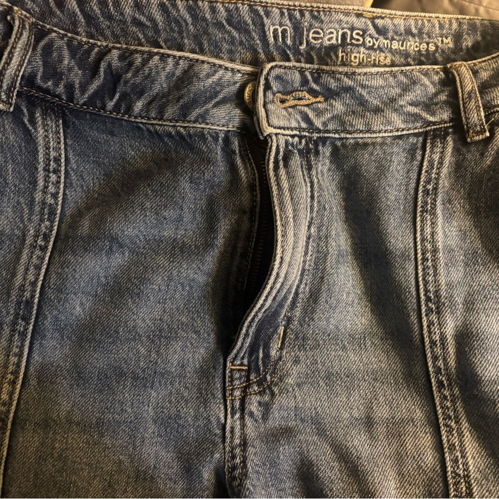 Maurices High-Rise Jeans - Dark Blue Denim - Picture 2 of 4